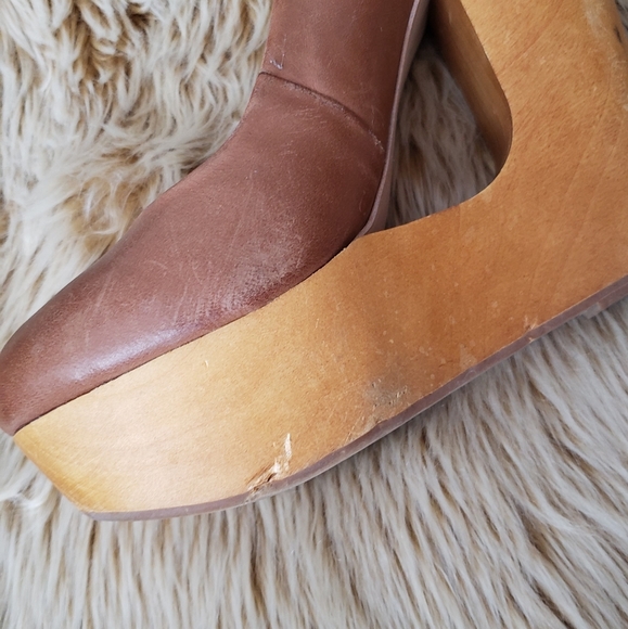 ALDO / Leather Wooden Platforms 7,5 - Picture 7 of 7